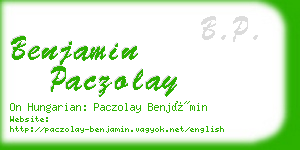 benjamin paczolay business card